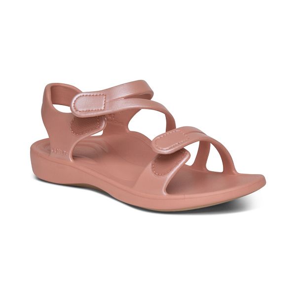 Aetrex Women's Jillian Sport Water-Friendly Sandals - Pink | USA NDZ8KMR